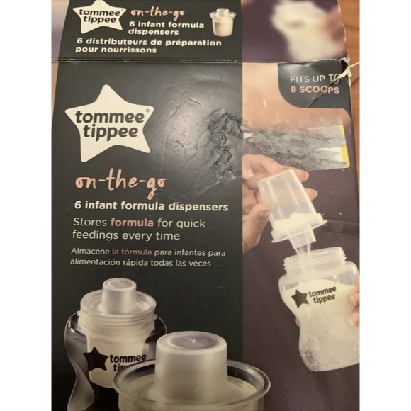 6 Pc Tommee Tippee Infant Baby On The Go Dispensers BPA Free - Picture 4 of 12